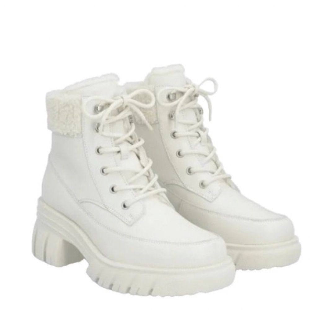 ALDO NYDOREMAS FAUX FUR LACE UP WINTER BOOTS SIZE 7